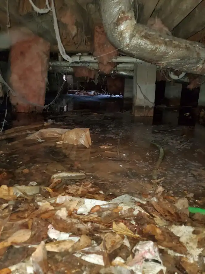 Crawl space flood assessment for Commercial Water Damage Restoration in Martinez